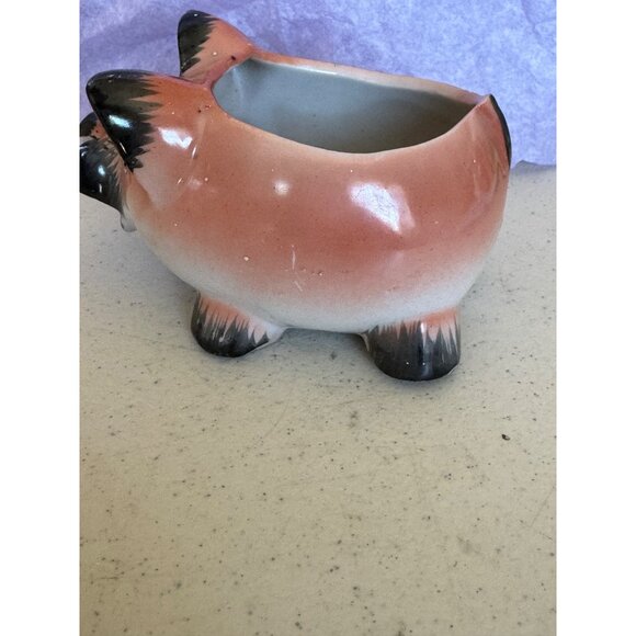 Vintage Pig Sugar Bowl Hand-Painted Ceramic Figurine Momma Pig - Picture 6 of 11